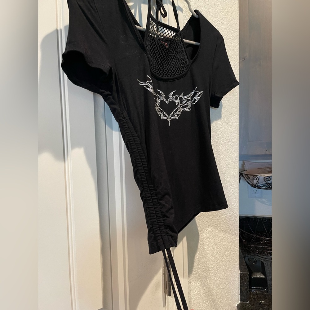 Romwe Punk Fishnet Crop Tee - Picture 5 of 13